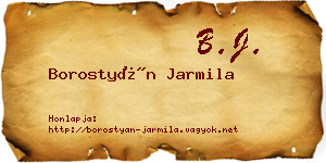 Borostyán Jarmila névjegykártya